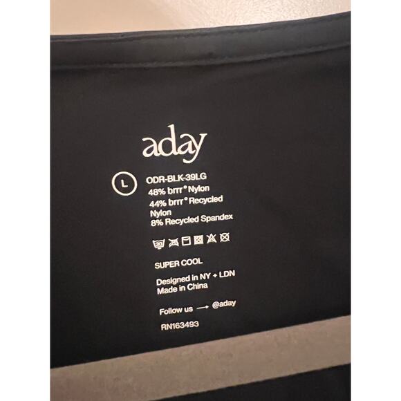 ADAY Super Cool Wrap Mini Dress V-Neck Black L Resort versatile capsule Preppy - Picture 4 of 6